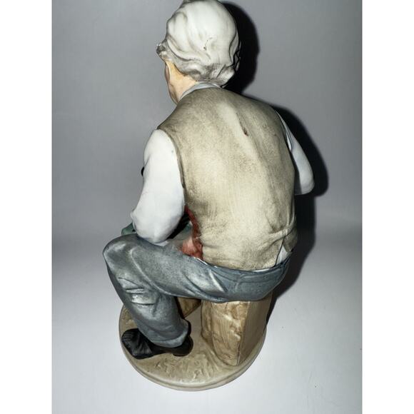 Vintage Capodimonte Figurine German Silversmith Stein Maker Signed Antonio Benni - Picture 7 of 12